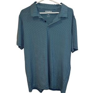 Bonobos Blue Polo Shirt with Textured Design